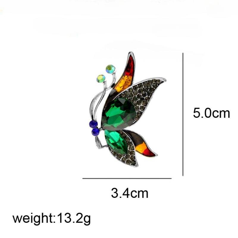 Blucome Броши-бабочки со стразами для женщин, модная булавка с насекомыми, 4 цвета, доступные ювелирные изделия для свадебной вечеринки, высокое качество