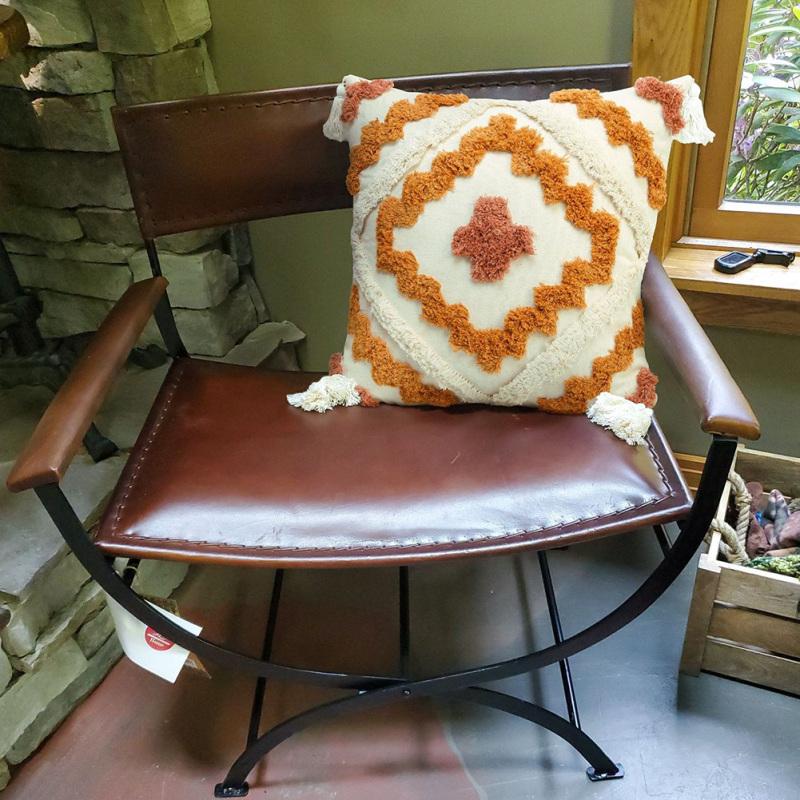 Бохо Наволочка Декоративная Подушка Геометрическая Цветная Тканая С Кисточками Фермерский Дом