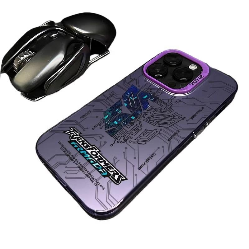 Серебристый Аниме Чехол для Телефона Трансформеры для Apple 17, 14 Pro, 11, 8 Plus, 7, 16E, 13 - Новая Крутая Модель