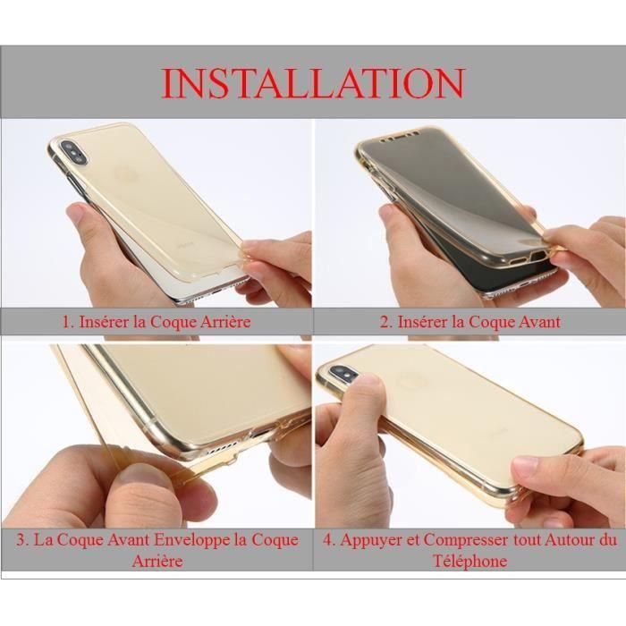 Coque - Phonillico® - iPhone X - TPU Silicone Transparent - Ultra Slim - Protection Intégrale