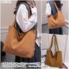 [MT's SHOP] сумка-тоут простая, большой емкости, большая холщовая, однотонная, складная, сумка через плечо, дамская сумка для шопинга, поездок на работу, поездок в школу SH404 (коричневый)