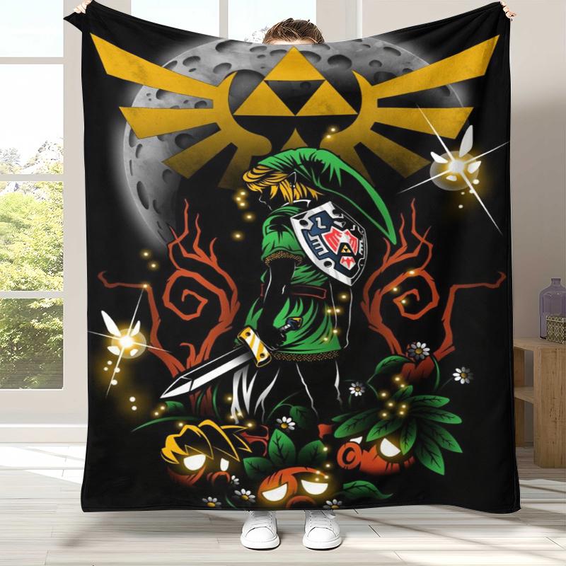 Ретро Z-Zelda Мультяшный Линк Игры Фланелевое Одеяло, Ультра Мягкий Теплый Плюшевый Плед для Дома Спальни Кровати Дивана Походного Пикника Ребенка