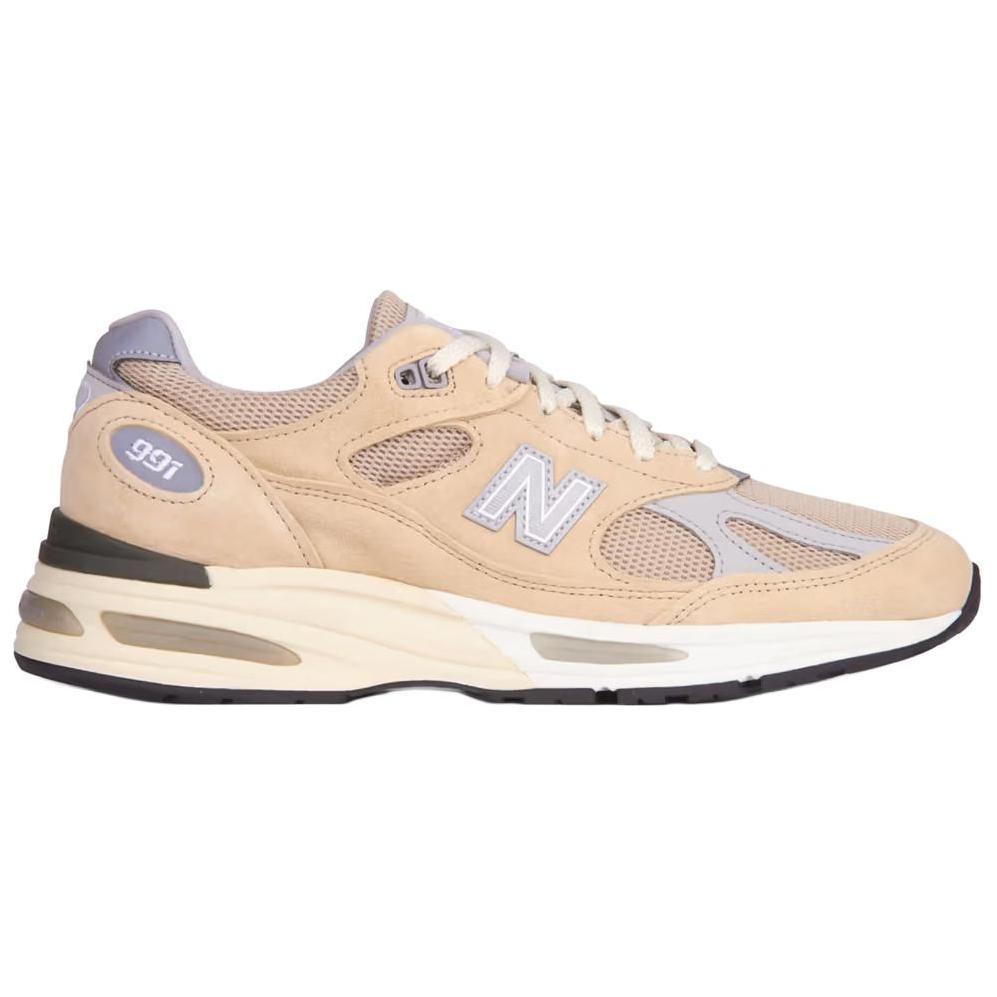 New Balance 991v2 Сделано в Англии 'Cuban Sand' (унисекс) Кубинский песок / Туман в гавани / Серебристые кроссовки U991BE2