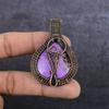 Purpurite Gemstone Handmade Copper Wire Wrap Jewelry Pendant 2.29" u2T69