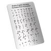 Aluminum Braille Learning Board Efficient Braille Self-Learning Tool  Adult Beginner