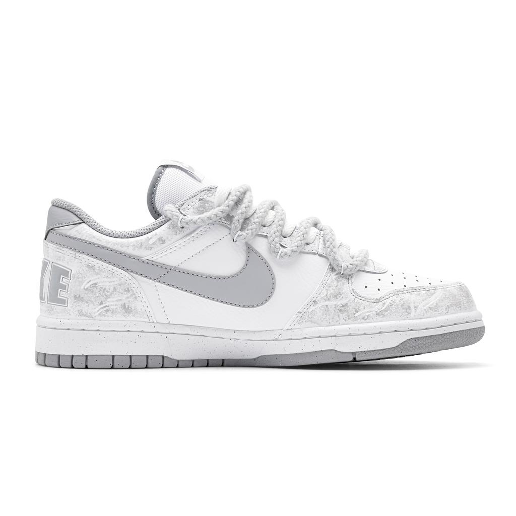 Nike Большие Износостойкие Дышащие Износостойкие Дышащие Низкие Кеды для Скейтборда Мужские Дымчато-серые 355152-106(Команда1577-)