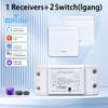 10A Tuya WiFi Smart Switch 433MHz Relay Breaker Smart Home Wireless Control Switch 1/2/3 Gang Wireless Wall Switch Voice Control