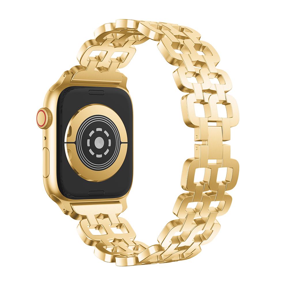 Роскошный ремешок для Apple Watch Band 38 мм, 40 мм, 41 мм, 42 мм, 44 мм, 45 мм, 49 мм, женский стальной ремешок iWatch Series 8/7/6/5/4/3/2/1/SE, металлический браслет