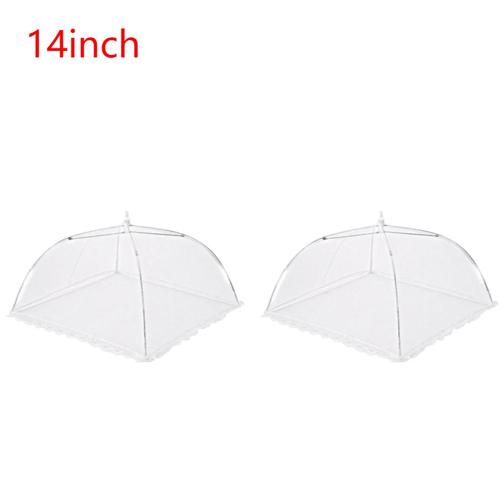 Складная сетчатая крышка для еды, домашняя кухонная, зонтик для посуды, многоразовая, кружевная, защита от комаров, мух, насекомых, подставка-защита для тарелок, еды