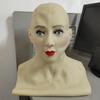 Long Style Bald Woman Mask Halloween Masquerade Party Realistic Latex Mask Dress Up Tricky Props