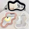 Irregular Waterproof Makeup Mirror, Cloud-shaped Vanity Mirror, Bathroom Wall-mounted & Tabletop Dual-use, Decorative Mirror