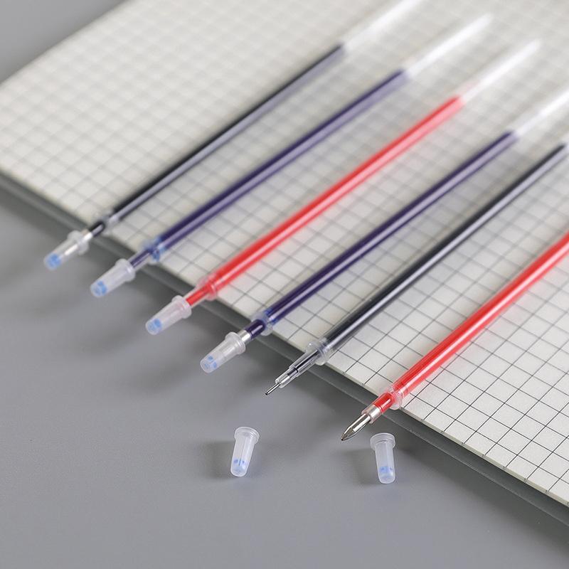 50 шт./пакет, универсальный, 0,38 мм, игольчатый наконечник, гелевая ручка, сменный стержень, черные, синие, красные чернила, сменный стержень, длина 13 см, офисные школьные письменные принадлежности