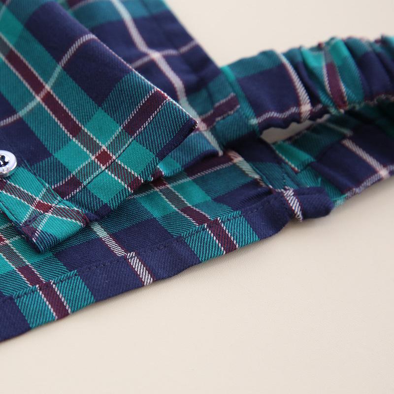 Универсальный детский фальшивый воротник, хлопковый фальшивый воротник рубашки, декоративный воротник для мальчиков и девочек, клетчатый фальшивый воротник рубашки B190
