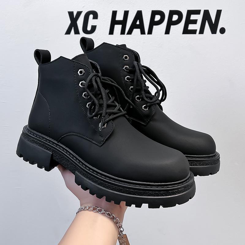 Зимние бархатные ботинки Martin мужские в британском стиле высокие кожаные ботинки локомотив инструментальные ботинки большие ботинки 25006-A