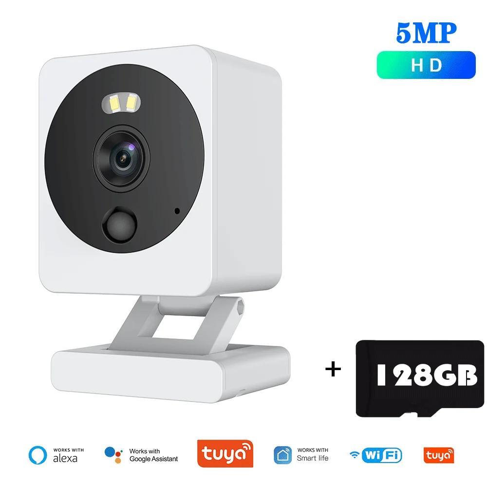 Tuya Smart Mini WiFi Camera 5MP Indoor Wireless 4X Zoom Home Security Cameras AI Human Detect 1080P HD CCTV Видеонаблюдение