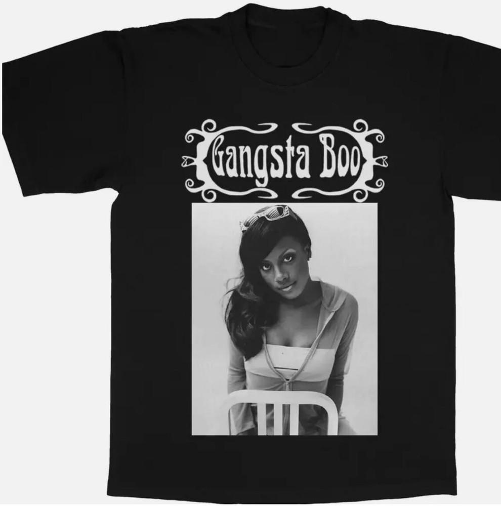 В память о Gangsta Boo черная футболка с коротким рукавом Все размеры Унисекс футболка