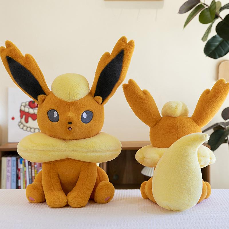 Flareon 45CM Plush Toy Cartoon Anime Filled Kawaii Eeveelution Flareon Vaporeon Soft Pillow Plush Doll Boy Girl Gift