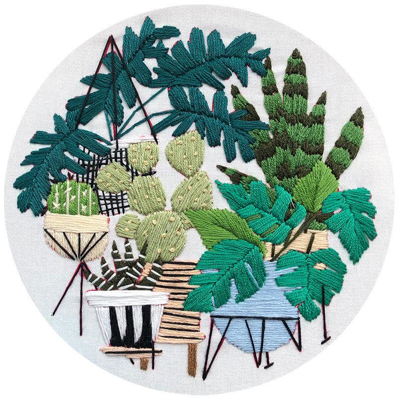 1 шт. Набор для рукоделия из ткани с вышивкой в цветочном европейском стиле и инструментами