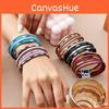 Bohemian Fashion Leather Wristband With Multistrand Woven Design For Gift