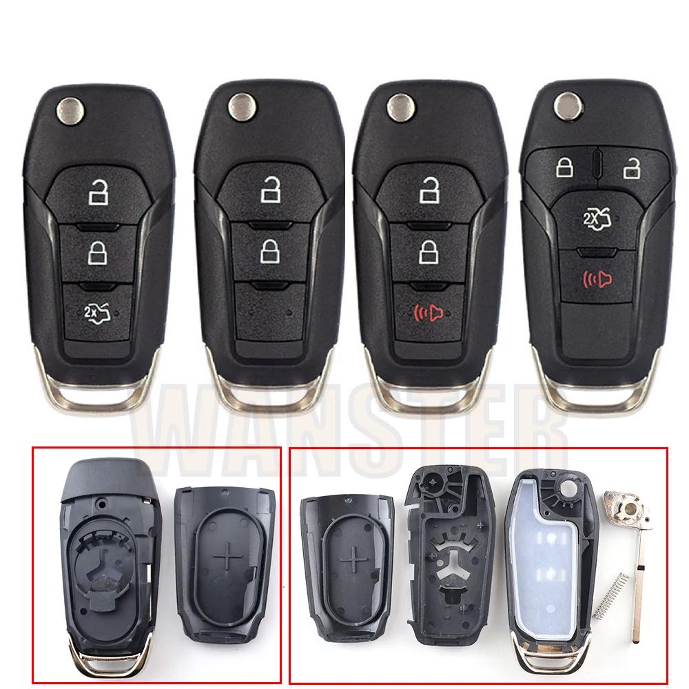 2 3 4 Кнопки Чехол Корпус Брелок для Автомобильного Ключа Для Ford Fusion Mk2 Mk7 2013 2014 Edge Explorer Ranger Escort F150 F250