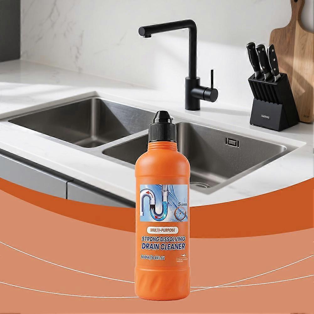 Drain Cleaner Rapid Clog Removal Deep Cleaning Safe Pipes Sink Toilet Shower