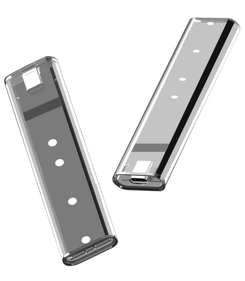 M.2 NVME PCIe NGFF SATA Dual Protocol SSD Case Clear USB Type C PCI-E M2 SSD Transparent External Enclosure Hard Disk Box