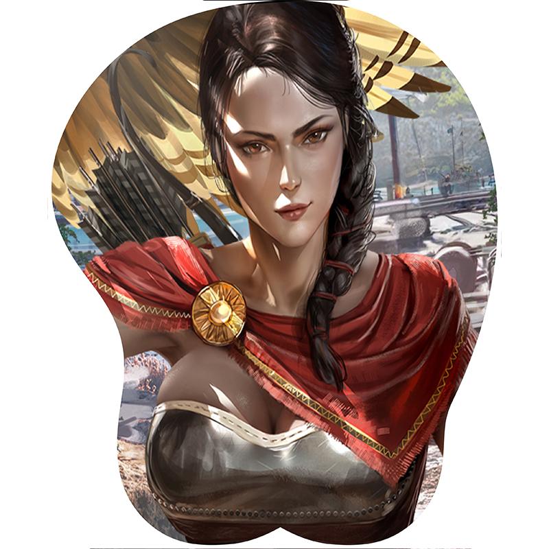 Креативный 3d силиконовый коврик для мыши, анимация, сексуальная грудь, силиконовый коврик для рук для рук, поддержка запястья