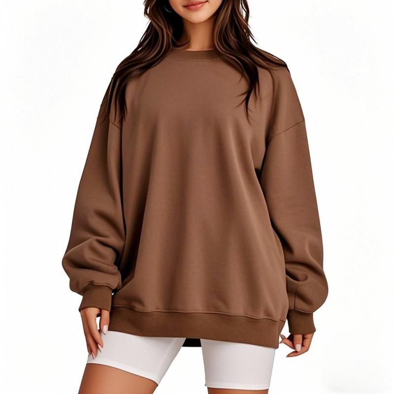 Unisex Oversized Casual Hoodie Pullover Sweatshirt Plain Color Streetwear Long Sleeve