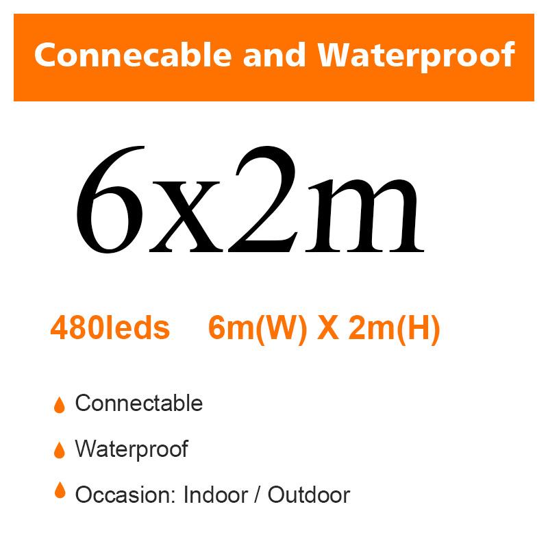 Светодиодные гирлянды-феи для улицы, водонепроницаемые, водопад, уличная гирлянда, шторные огни для патио, рождественское украшение для свадебной вечеринки