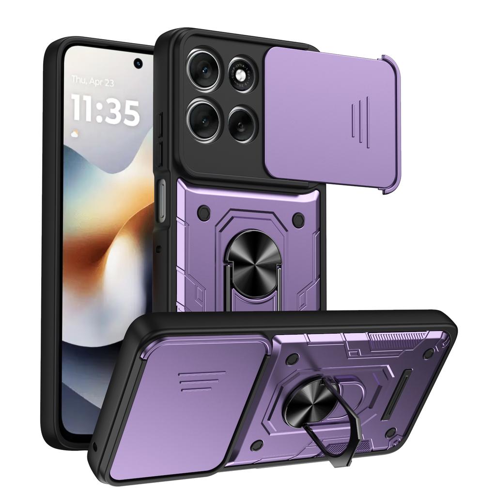 Ударопрочный чехол для Motorola Edge 70 60 50 Fusion Ultra X70 AIR Moto G86 G85 G67 G56 с защитой камеры-слайдером и магнитным кольцом-подставкой