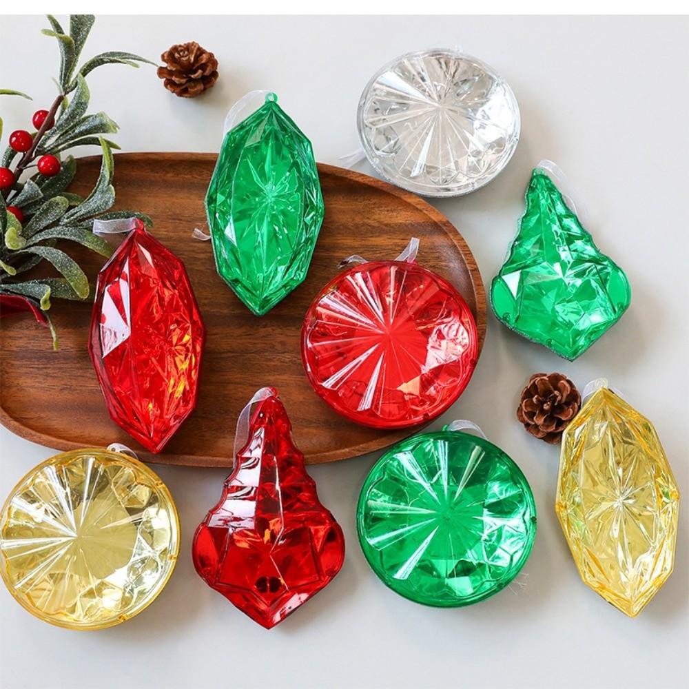 Shining Xmas Tree Hanging Pendant Transparent Christmas Tree Ornaments New Year Decor