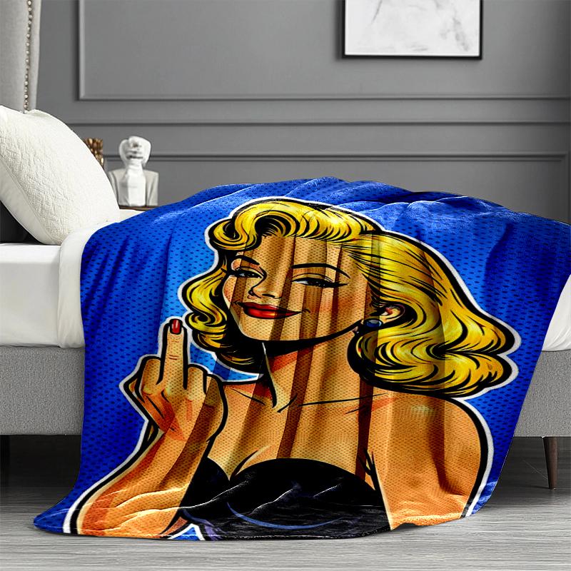 Singer Print Blanket - Soft & Comfortable, for Bedroom, Travel, Sofa, Home Decoration - Birthday Christmas Gift for Friend