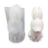 3D форма из смолы в виде кролика для DIY гипсовых украшений, поделок, декора для пасхальной вечеринки, силиконовые формы для литья эпоксидной смолы в форме кролика