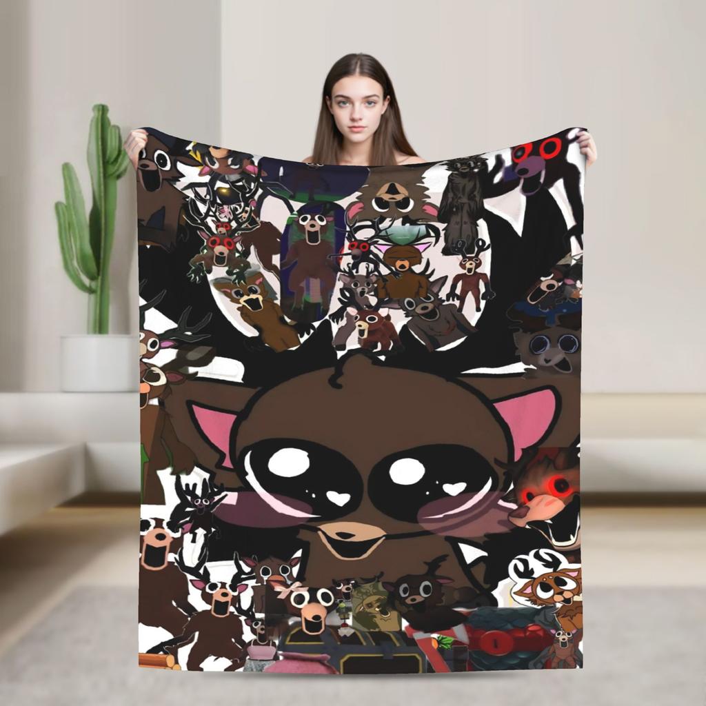 9-9 Nights in the Forest Blankets Deer Game Plush Novelty Breathable Throw Blankets for Bedding Lounge All Season