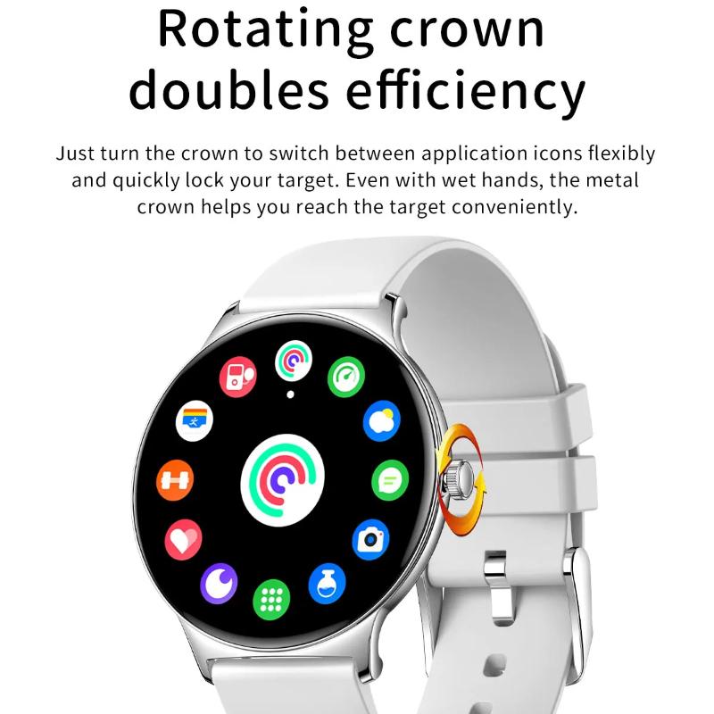 Новые умные часы 2025 года для женщин в подарок 1,43-дюймовый полностью сенсорный экран спортивные фитнес-часы Bluetooth-звонки цифровые умные часы женские