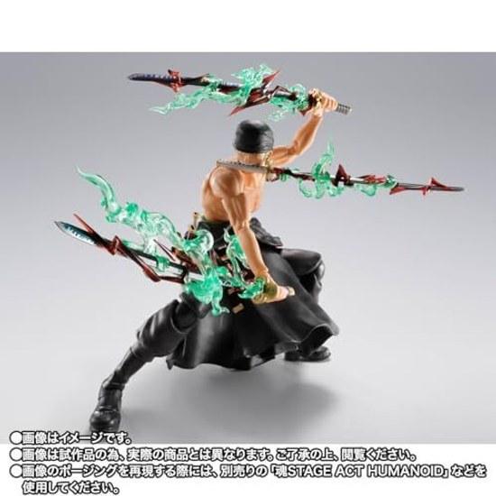 TAMASHII NATIONS One Piece - S.H.Figuarts Ророноа Зоро Король Ада Примерно 150 мм ПВХ АБС Окрашенная Подвижная Фигурка