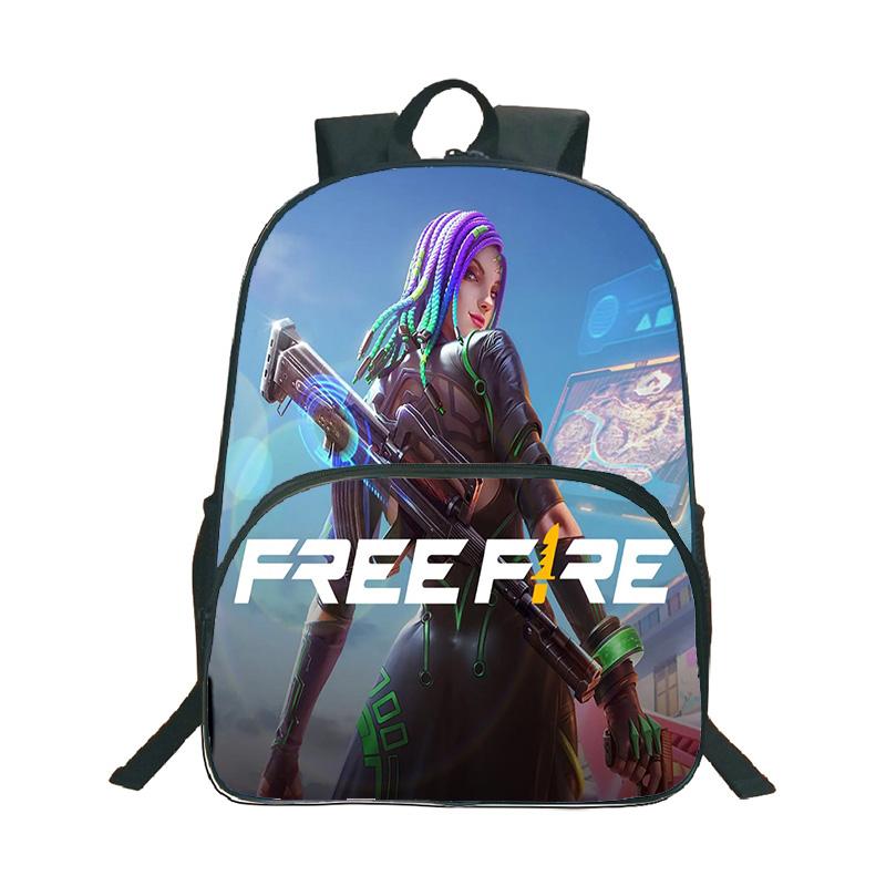 Shooting Game Free Fire 3D Print Backpack Boy Girl Casual Schoolbag Student Waterproof Knapsack Cartoon Pattern Backpacks