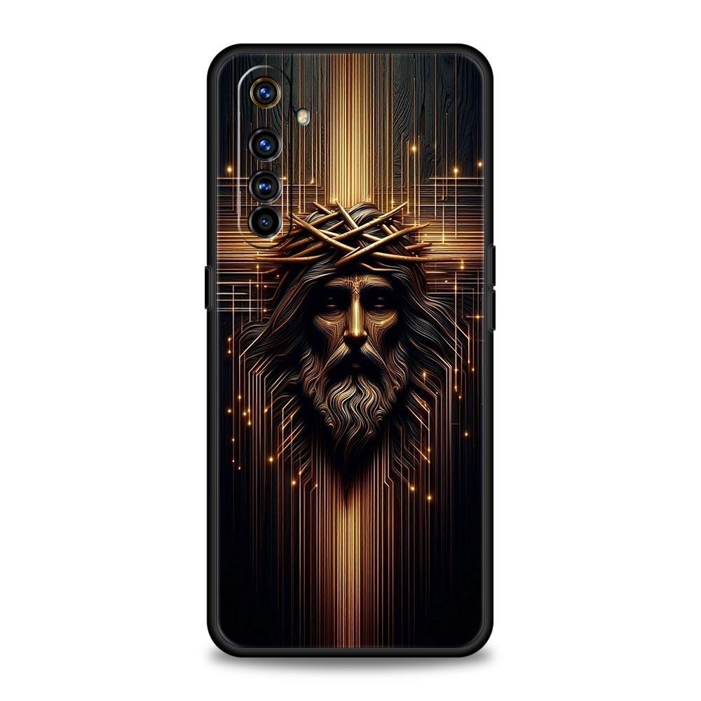 Чехол с узором в виде креста Для Realme C67 C63 C55 C53 C35 C25 C21 GT 2 3 5 6 10 11 12 13 Pro Plus 5G Мягкий ТПУ Чехол для телефона