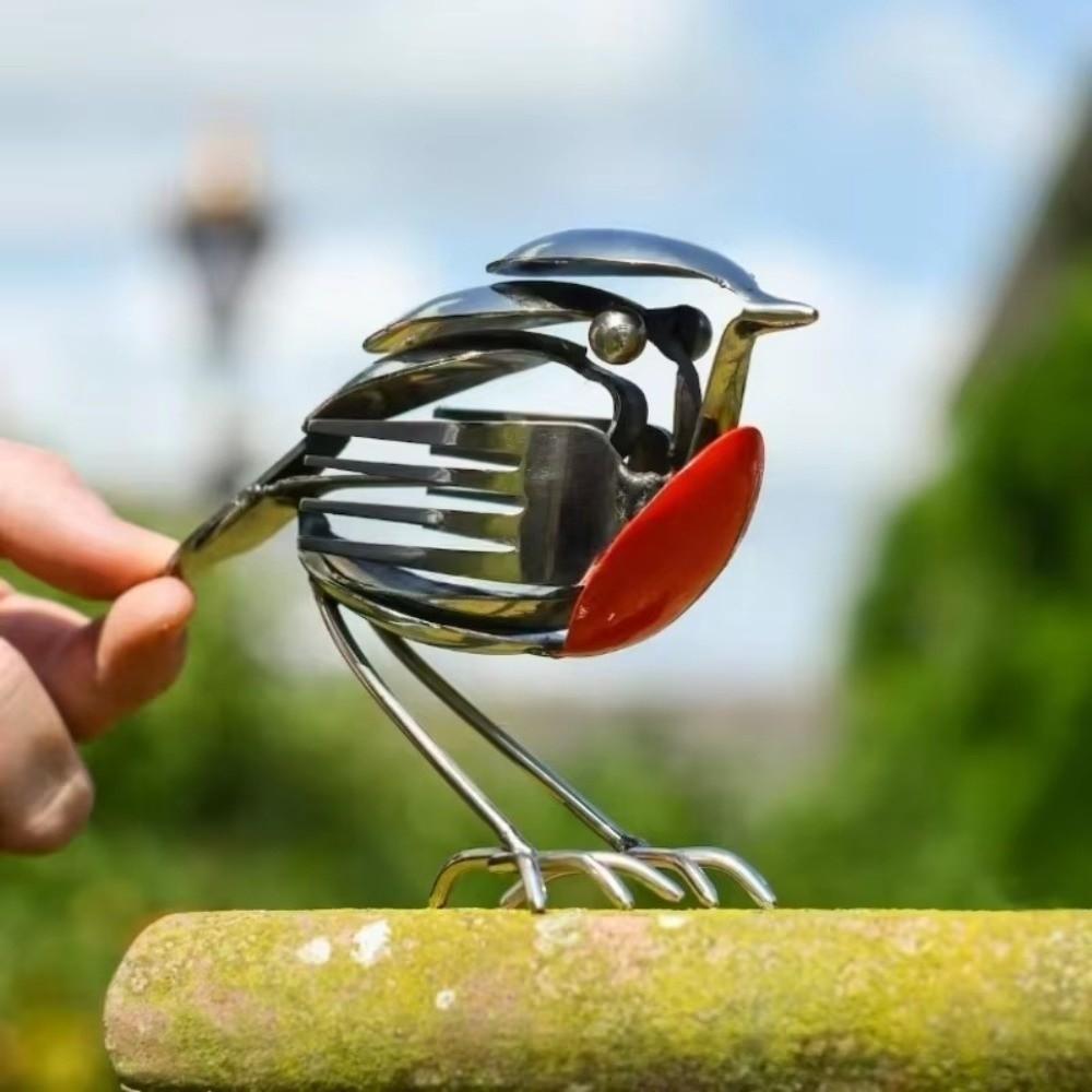 New Handmade Robin Metal Art Sculpture Mockingbird Metal Robin Desktop Small Ornament Robin Ornament Robin Statue