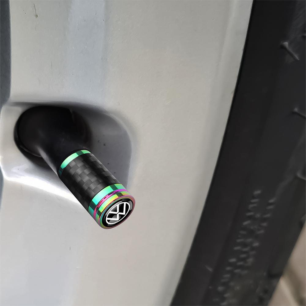 4PCS Car Styling Wheel Tire Valve Stem Cover Cap For VW GTI Golf 7 Passat R Scirocco Jetta MK6 Touareg Bora GTD Tiguan MK4 Polo