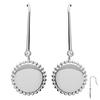 [Q3735] - Silver 'Antica' Silver Earrings (rhodium-plated) - 12 Mm