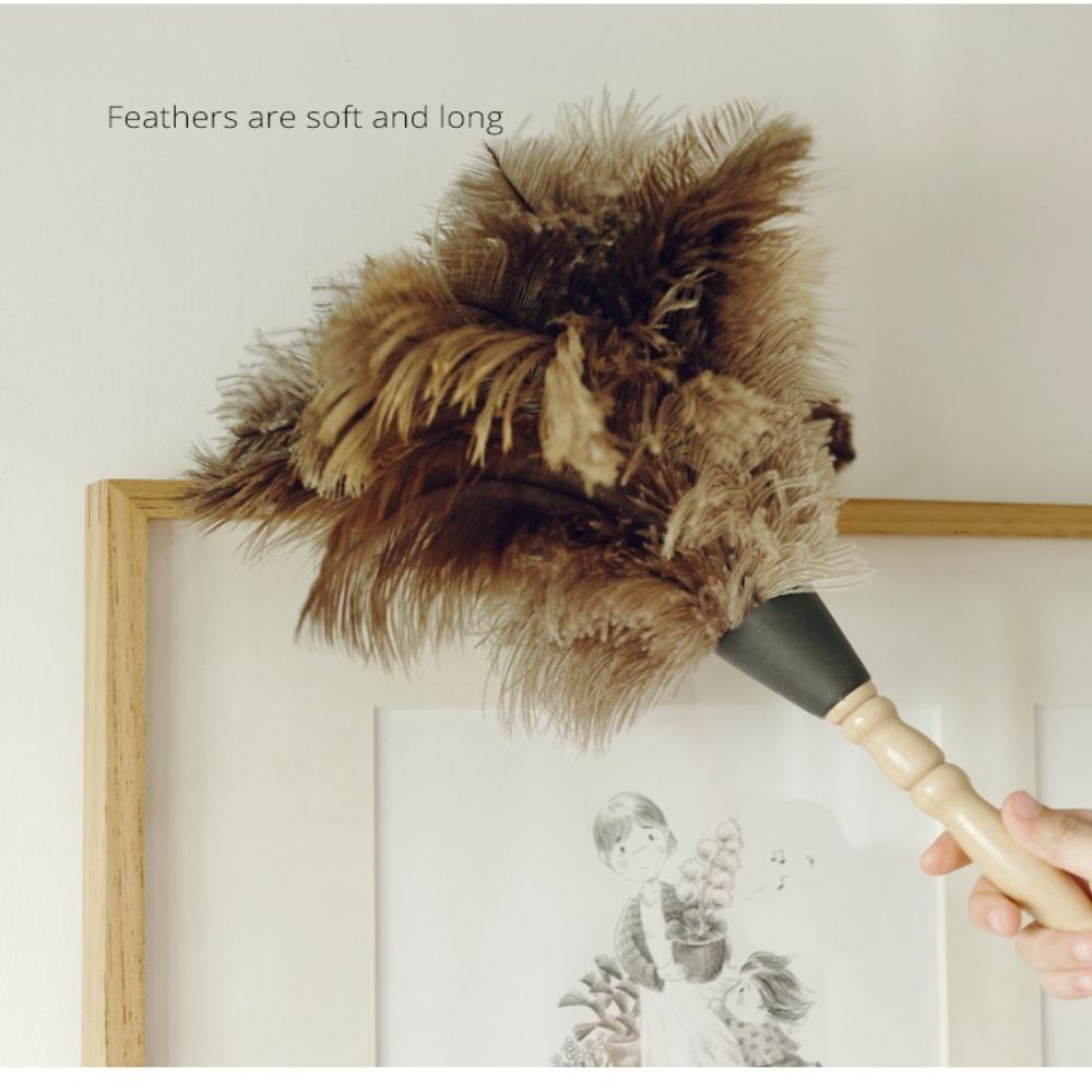 Hand Household Cleaning Tool Ostrich Feather Brush Duster Dust Removal Ostrich Feather Fur Brush