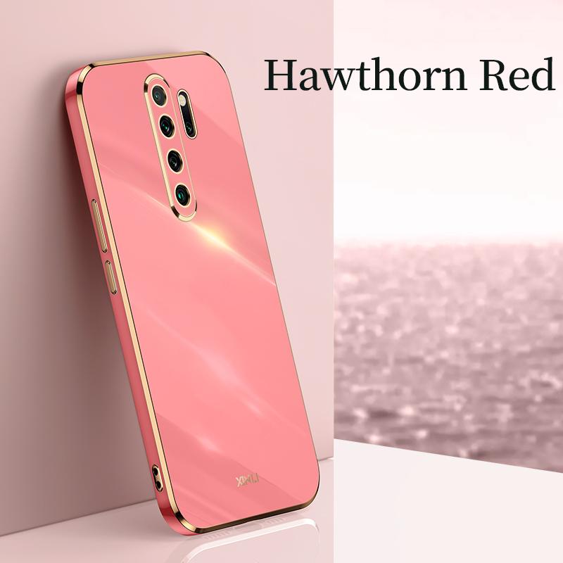 Plating Gold Frame Phone Case On For Xiaomi Redmi Note 8 2021 New 9 S Note8 8T Note9 Pro 9s 9T 9A 9AT Soft Silicone Cover