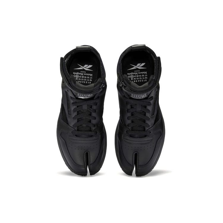 Кроссовки Maison Margiela x Reebok Classic Leather Tabi High Черные Унисекс Белые GX5041