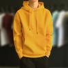 Front Pocket Drawstring Long Sleeve Pullover Hoodie Autumn Winter Solid Color Fleece Lining Hooded Sweatshirt Streetwear
