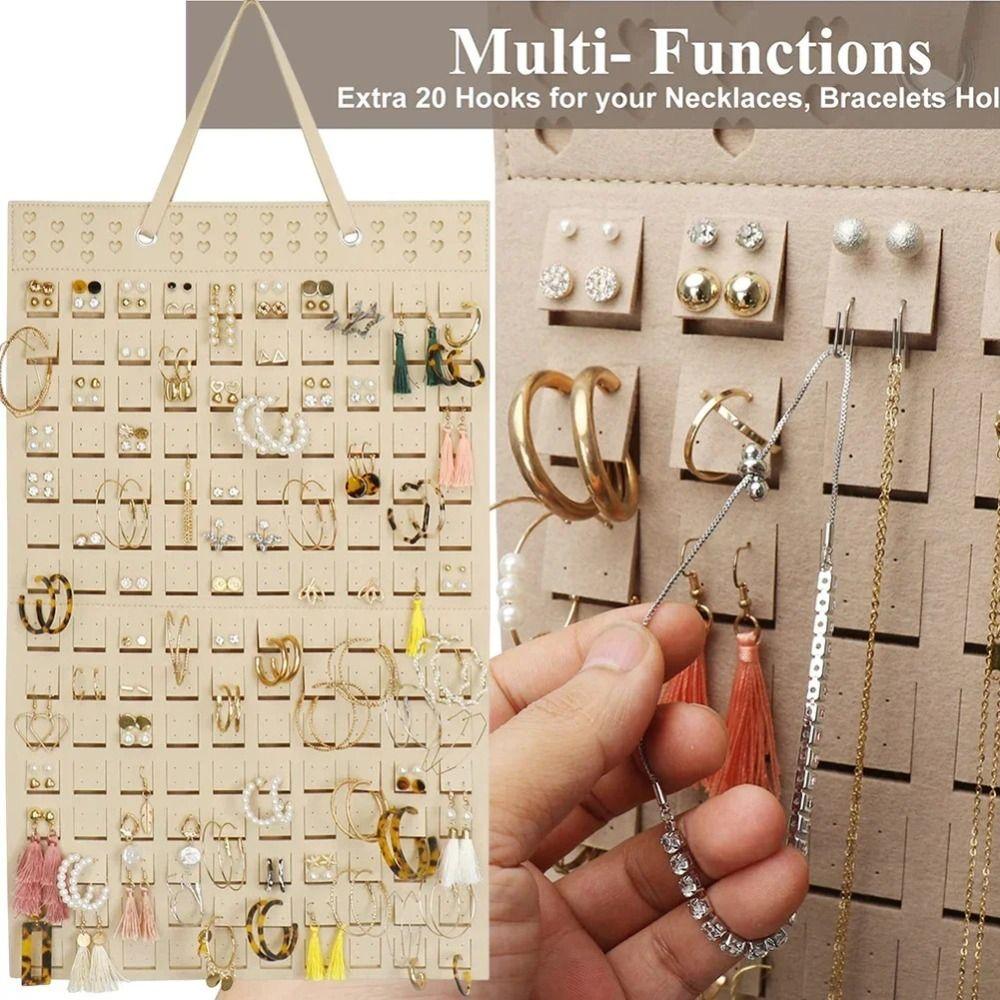 Wall Hanging Earring Storage Rack Multicolor Jewelry Organizer Bag Earring Display Stand  Ring