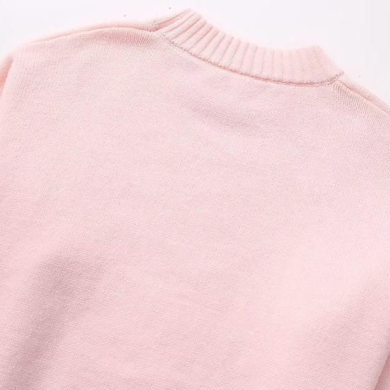 Женский свитер с круглым вырезом, длинным рукавом, однотонный, свободный крой, трикотажные топы с ребристой отделкой, повседневные пуловеры