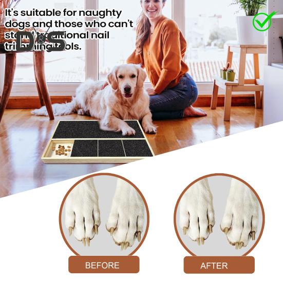 Когтеточка для собачьих когтей с коробкой для лакомств, деревянная подкладка для хранения домашних животных с коробкой для хранения закусок, съемная подкладка для царапания лап для дрессировки собак