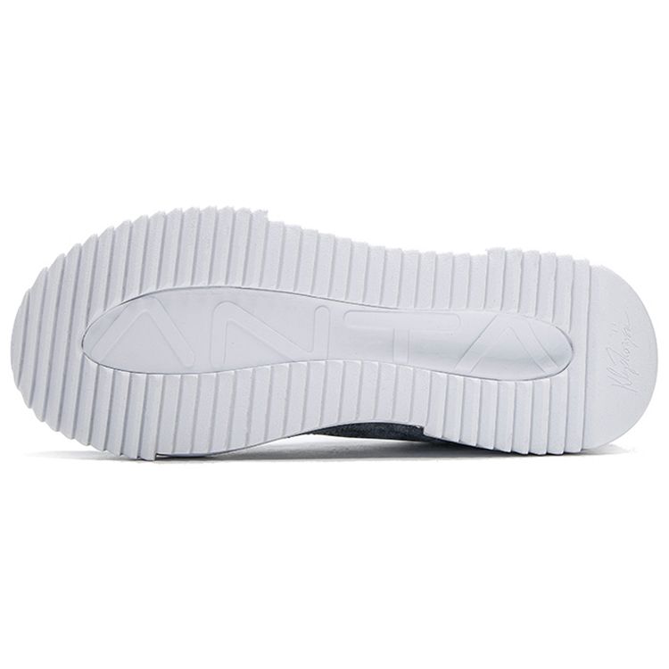 Anta Удобные универсальные нескользящие износостойкие баскетбольные кроссовки средней высоты мужские кроссовки Flower-Gray 112141801-4