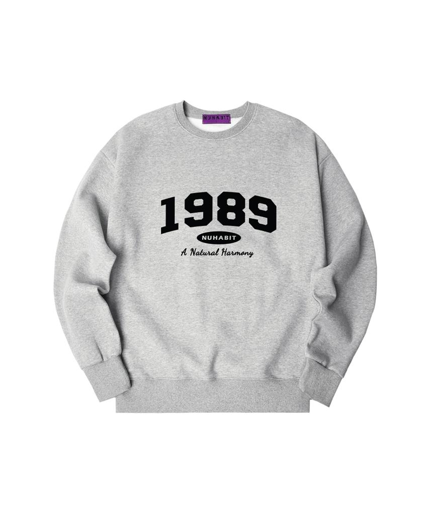 NUHABIT N/H Daily Clothes Oversized Fleece-Lined Sweatshirt_Gray (Som4-4Nh1191)